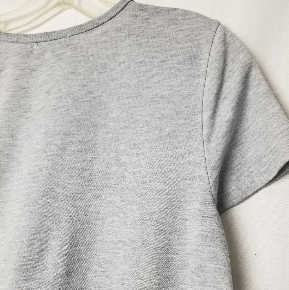 Z Supply Gray Cutout Baby French Terry Short Sleeves T-shirt Dress Size Small - Picture 10 of 13